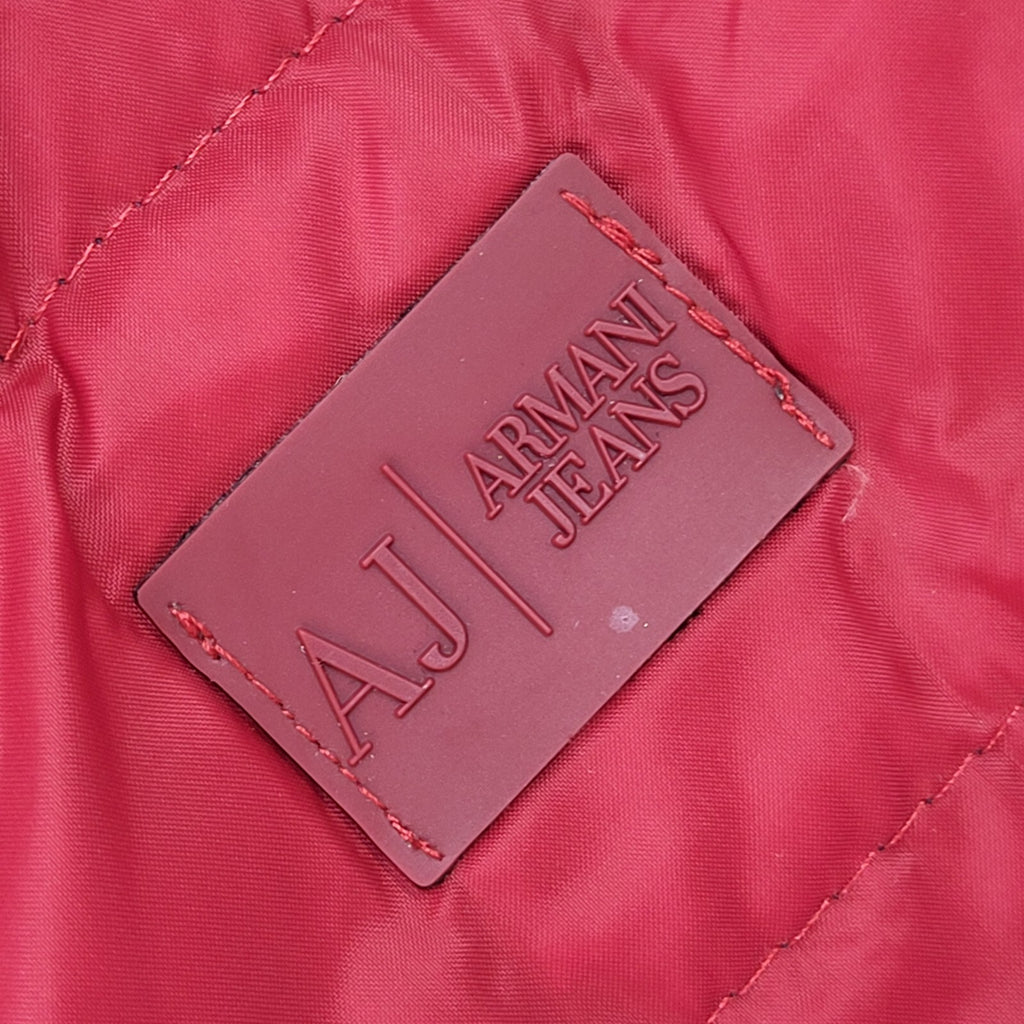 Armani Jeans Vintage Y2k Red Quilted Jacket Uk Men's Size M