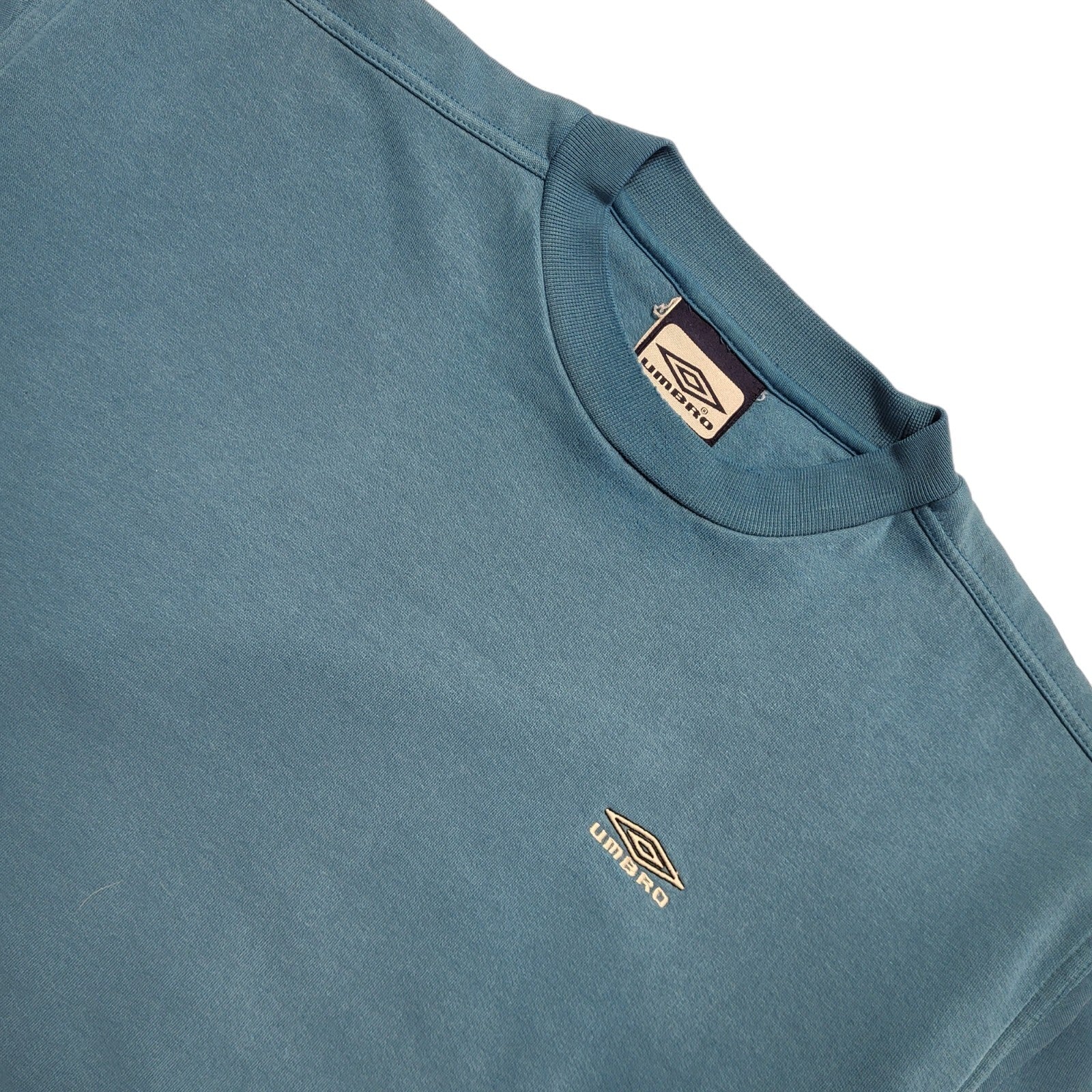Umbro Vintage 90's Teale Blue Sports Sweatshirt Men's UK Size XL