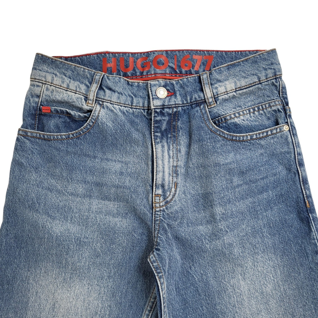 Hugo Boss 1677 Jeans Dark Blue Slim Straight Denim Uk Men's Size XS W28 L30