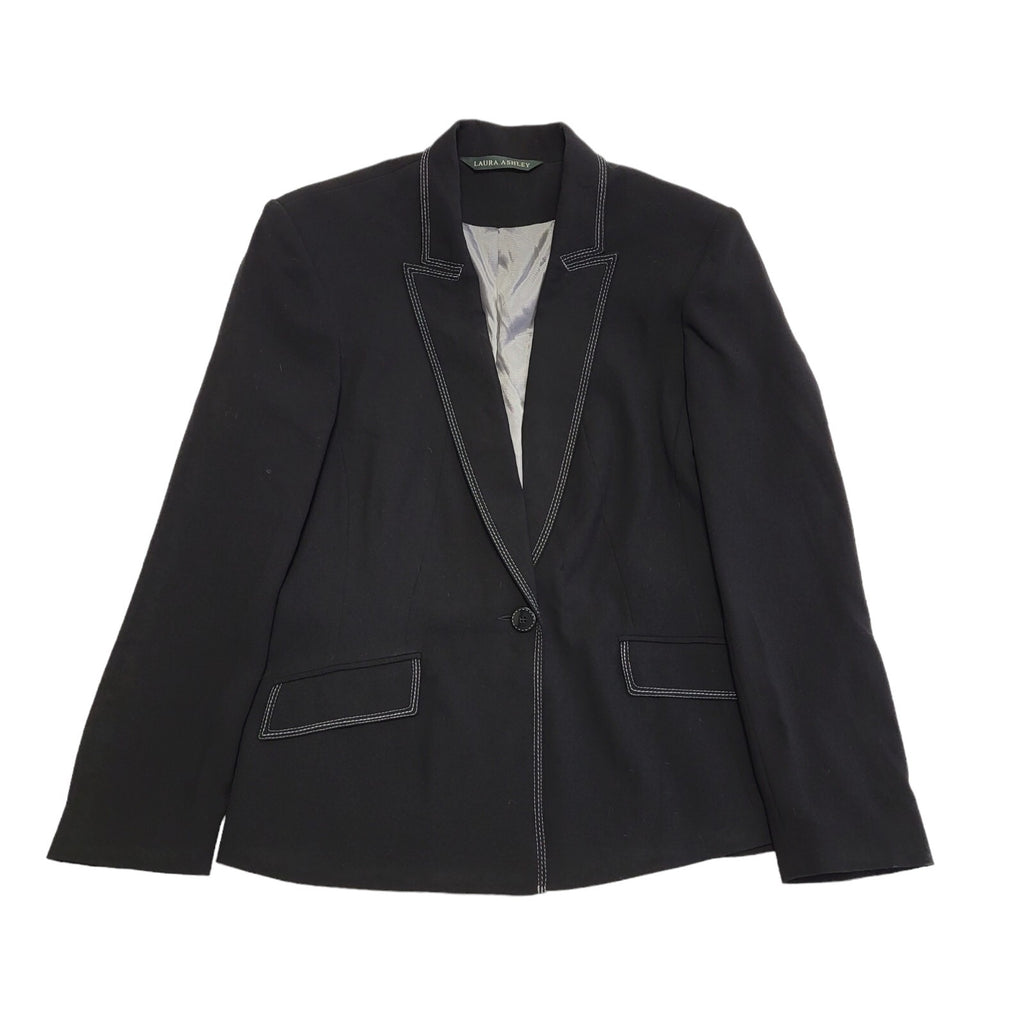 Laura Ashley Black Blazer Jacket Women's Size 14