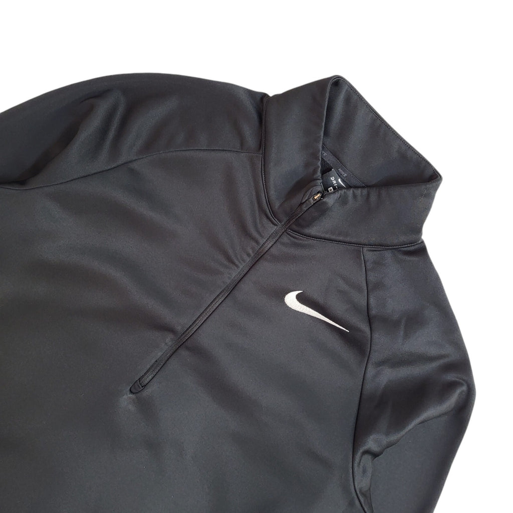 Nike Black 1/4 Zip Sports Modern Tracksuit Top Jacket UK Men's Size S