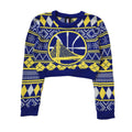 NBA Golden State Warriors Christmas Cropped Jumper Womens Size XL