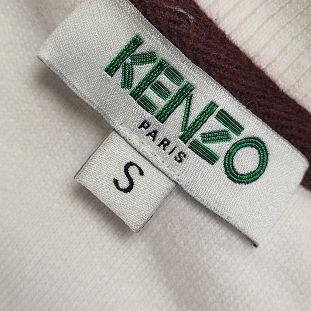 Kenzo White Modern Long Sleeve Sweatshirt Womens UK Size S