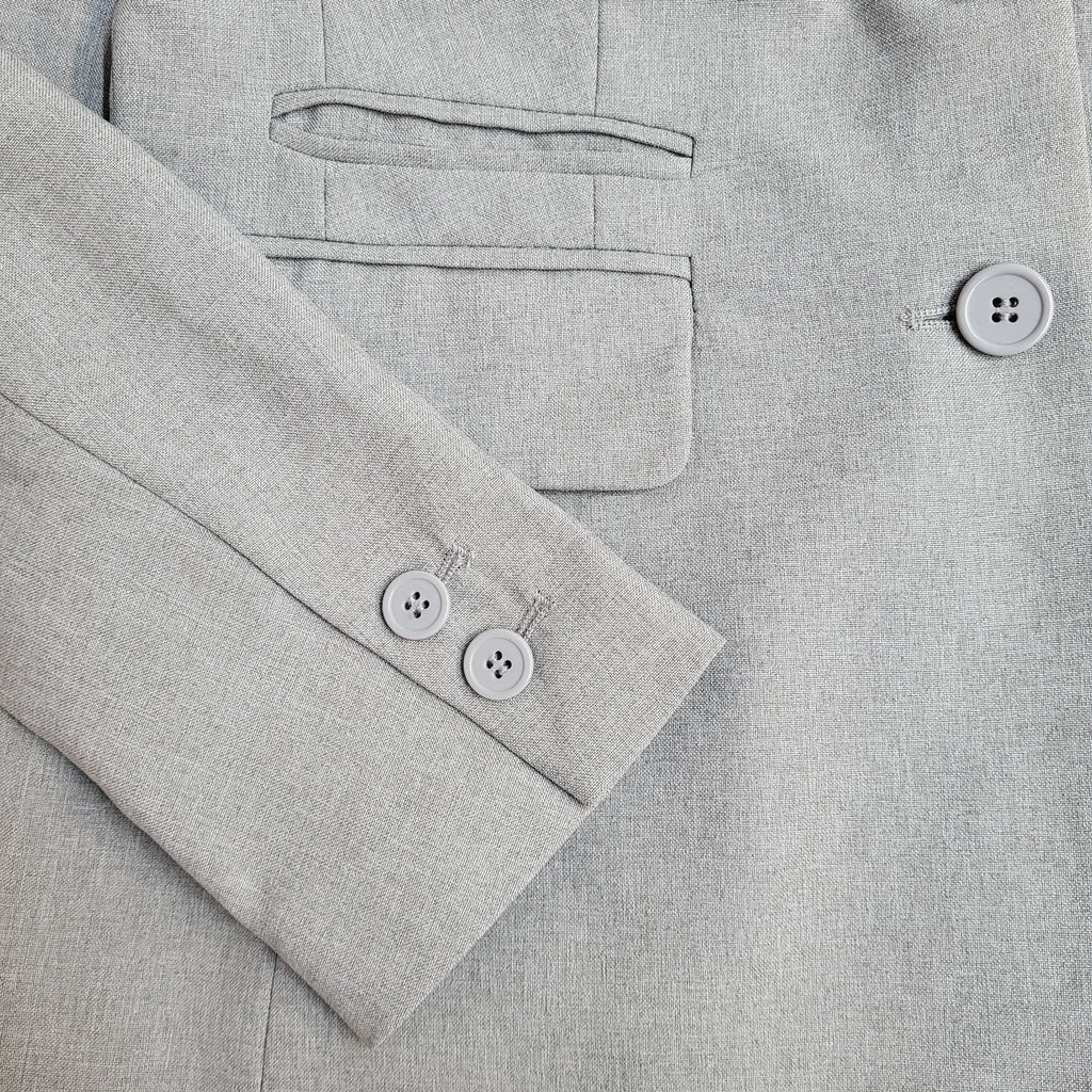 Laura Scott Suit Jacket Y2k Light Grey UK Women's Size L 12