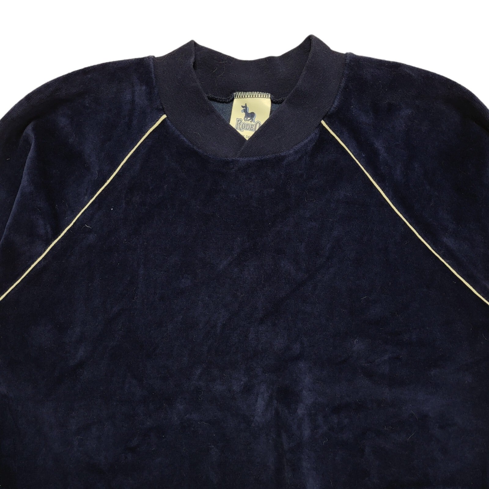 Rodeo 90s Vintage Navy Blue V-Neck Jumper Uk Women's Size 10