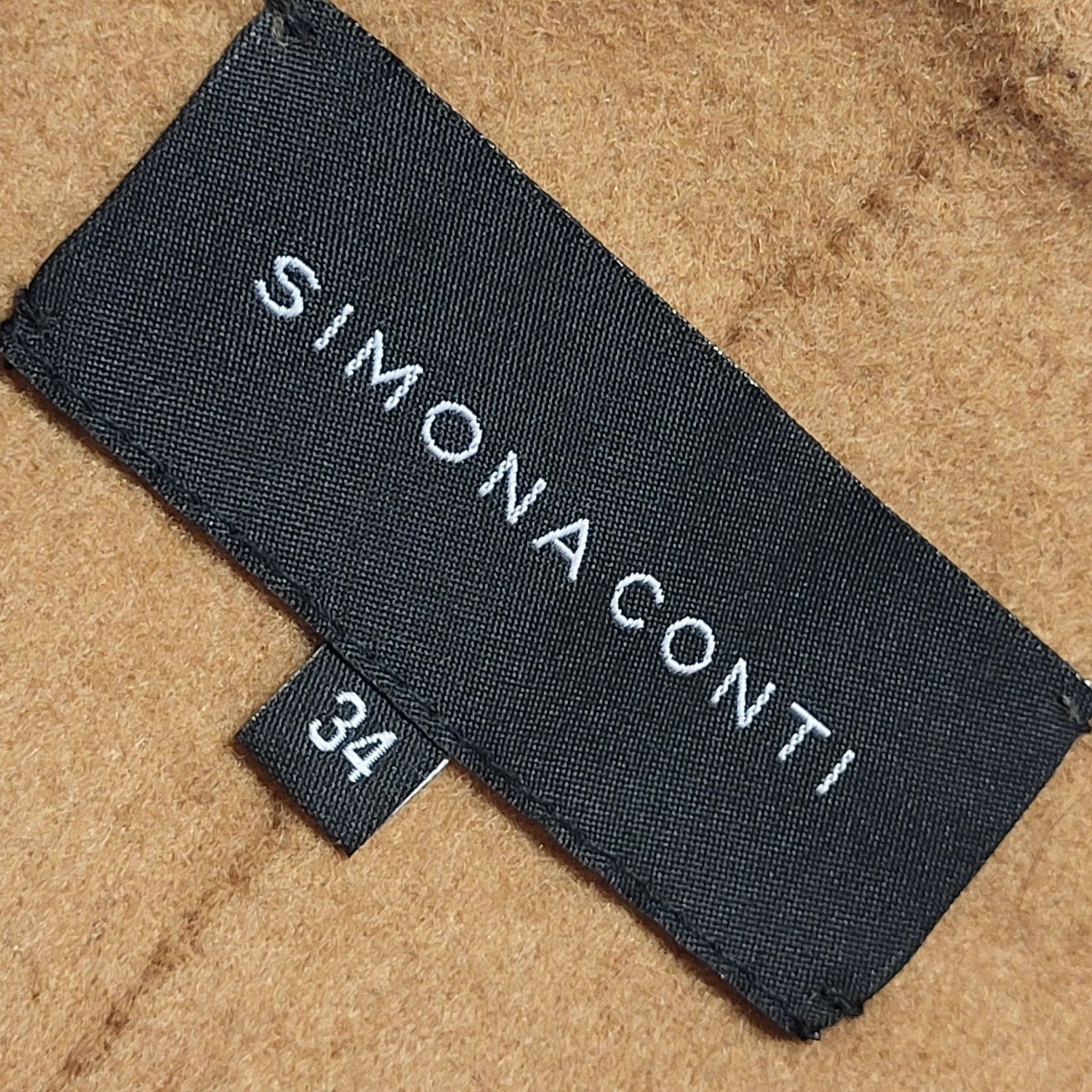 Simona Conti Y2k Beige Snapp Fasten Wool Blend Jacket Uk Women's Size XS