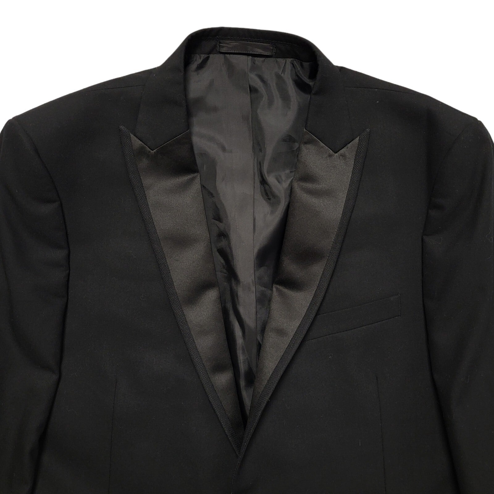 Moss London Black Y2k Blazer Suit Jacket Uk Men's Size Large 42"