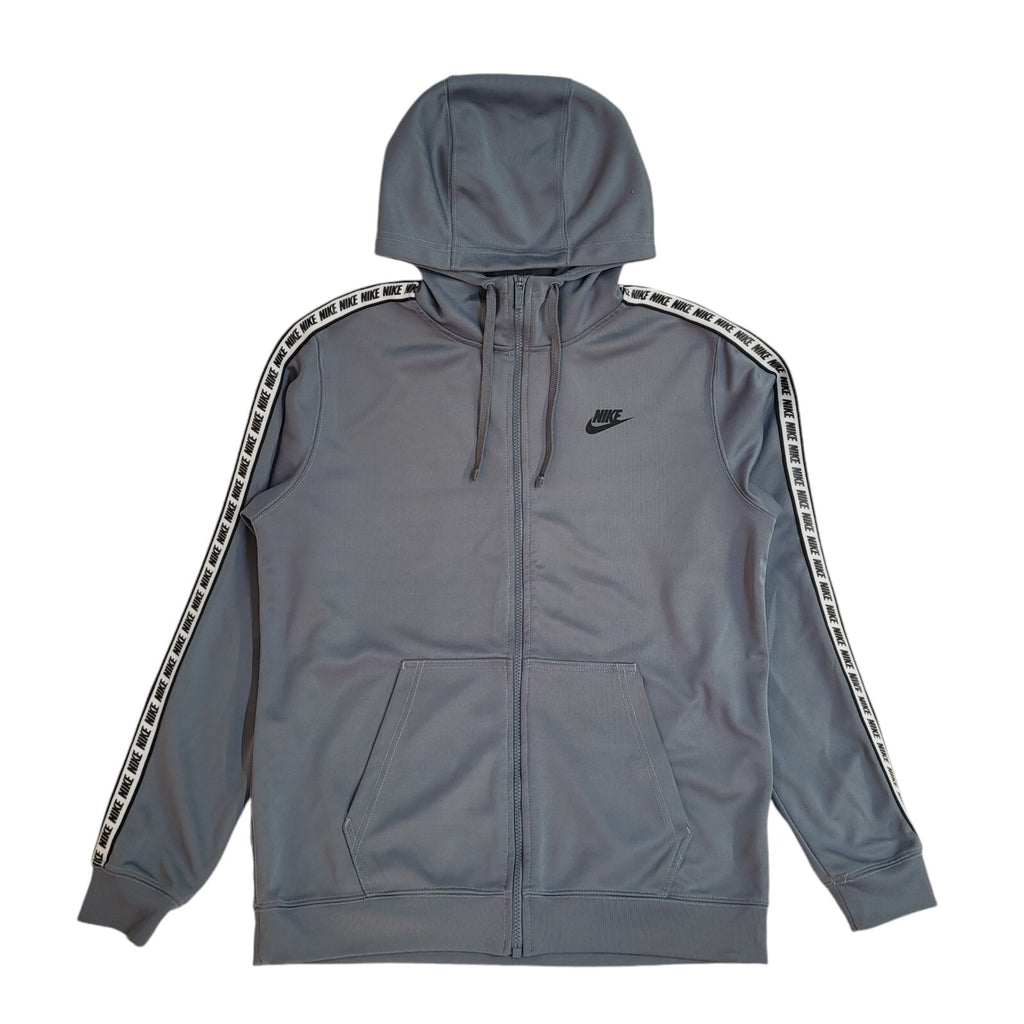 Nike Sports Hoodie Grey Full Zip Drawstring  Modern UK Men's Size M