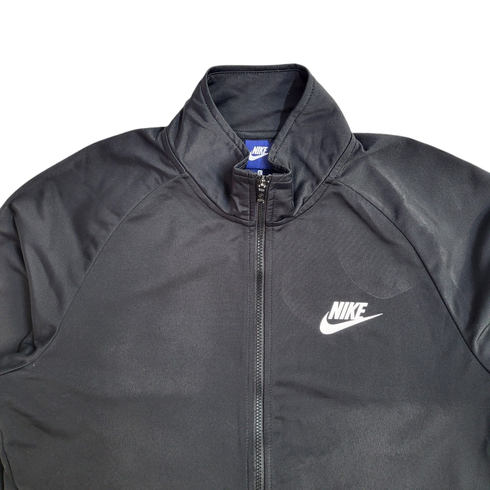 Nike Black Full Zip Sports Modern Tracksuit Top Jacket UK Men's Size L