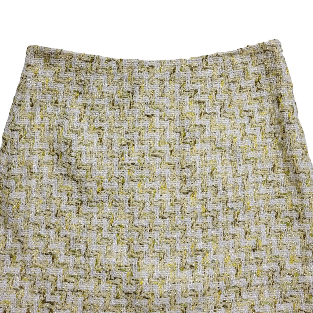 Hobbs Vintage 90's Cream Pencil Zip Skirt Uk Women's Size 8 W26 Bnwt