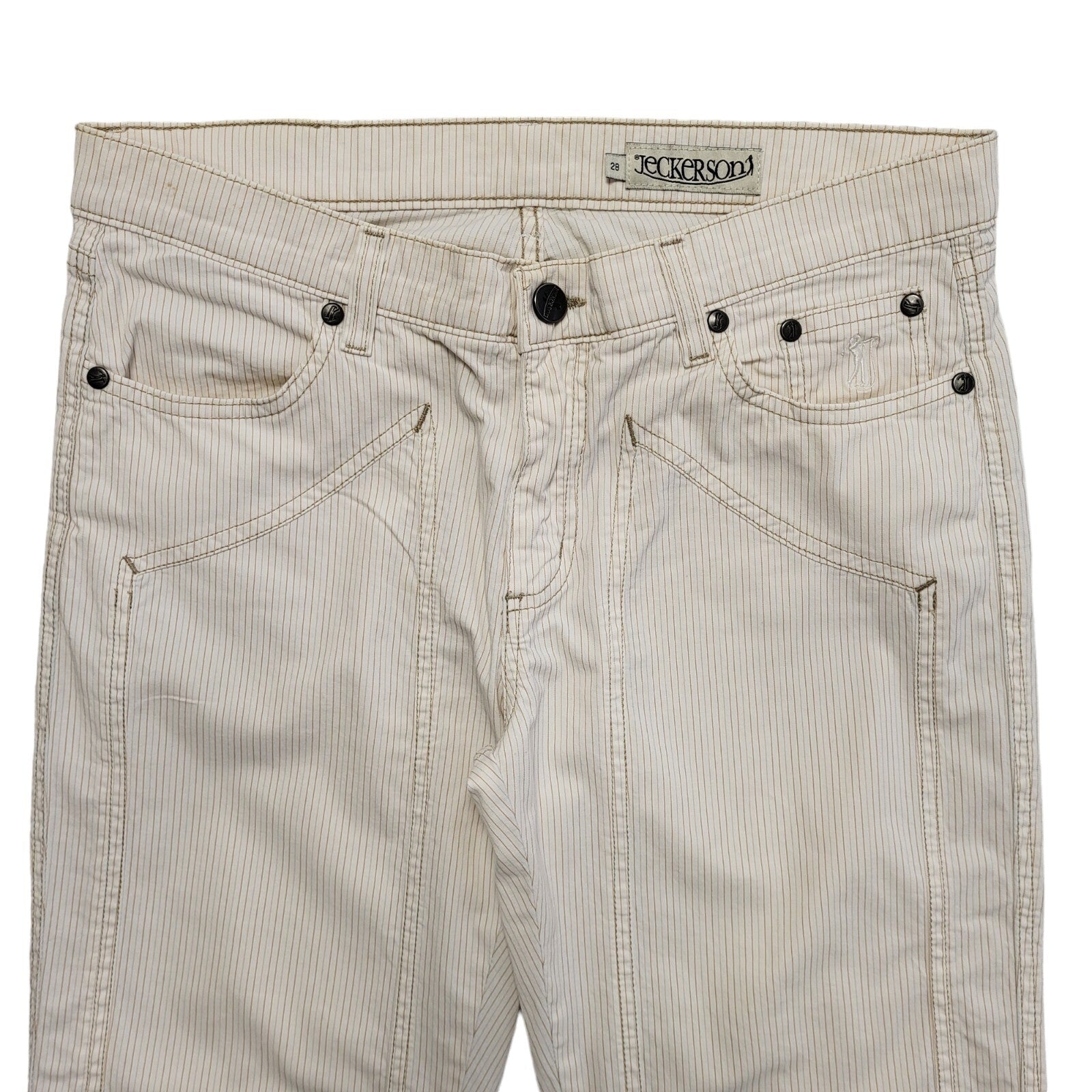 Jeckerson Vintage 90s Beige Straight Denim Jeans Women's Size 10 W28 L28