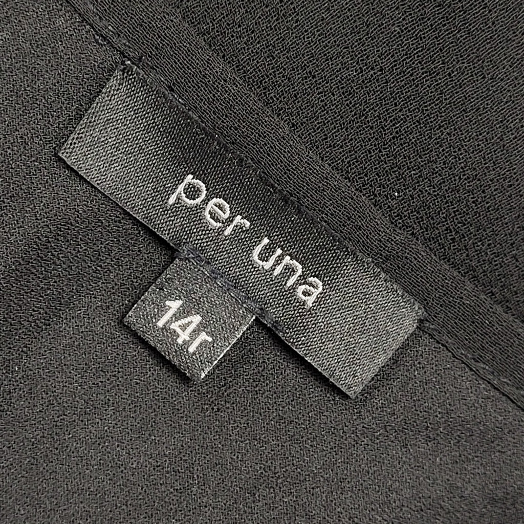 Per Una Vintage 90s Black A-Line Dress Uk Women's Size 14