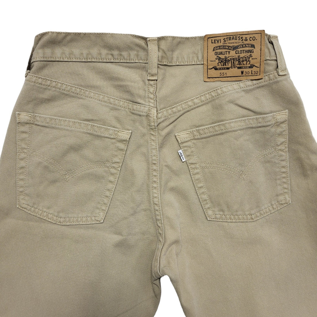 Levi's 551 Vintage Y2K   Beige Straight Leg Denim Jeans Men's UK XS-S W29 L32