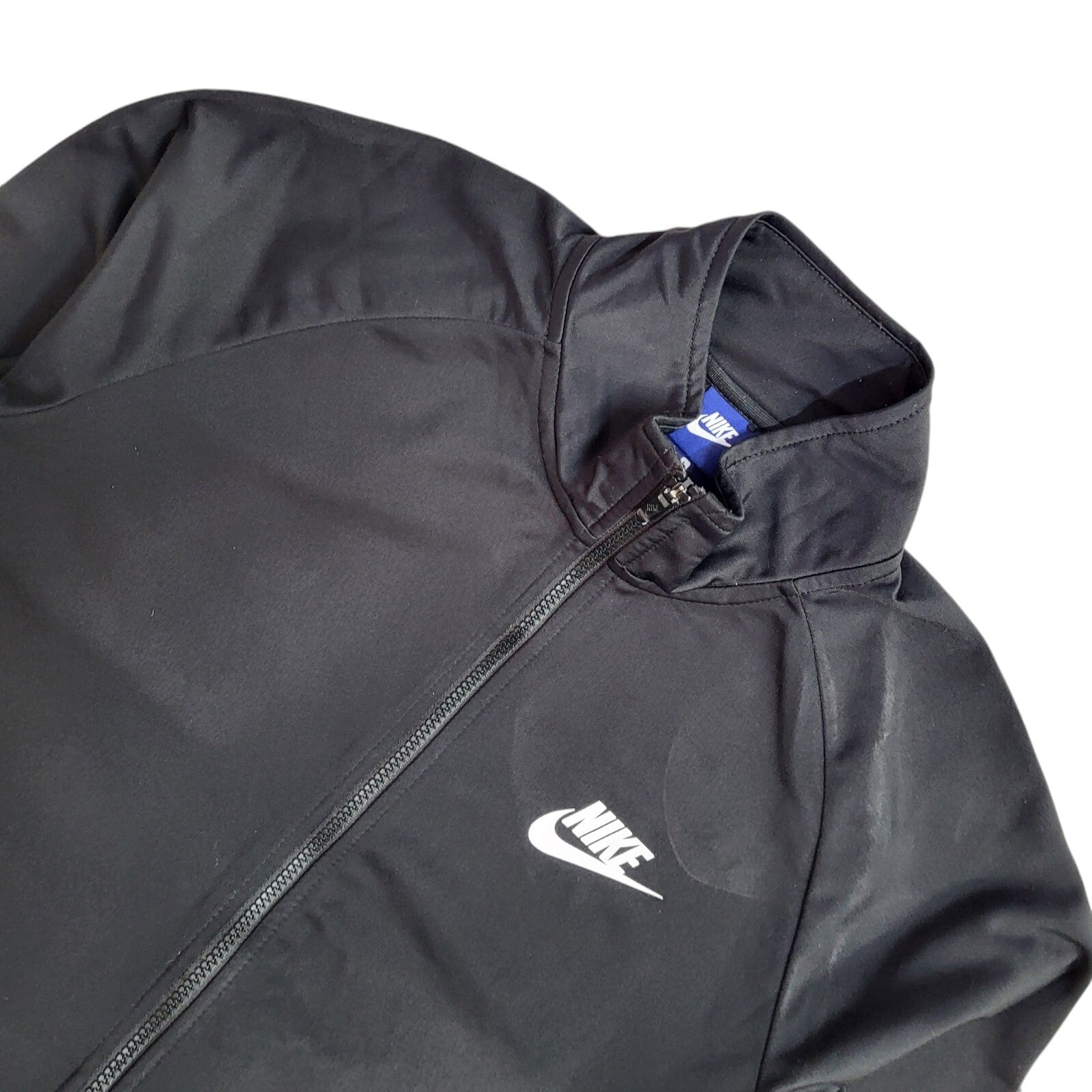 Nike Black Full Zip Sports Modern Tracksuit Top Jacket UK Men's Size L