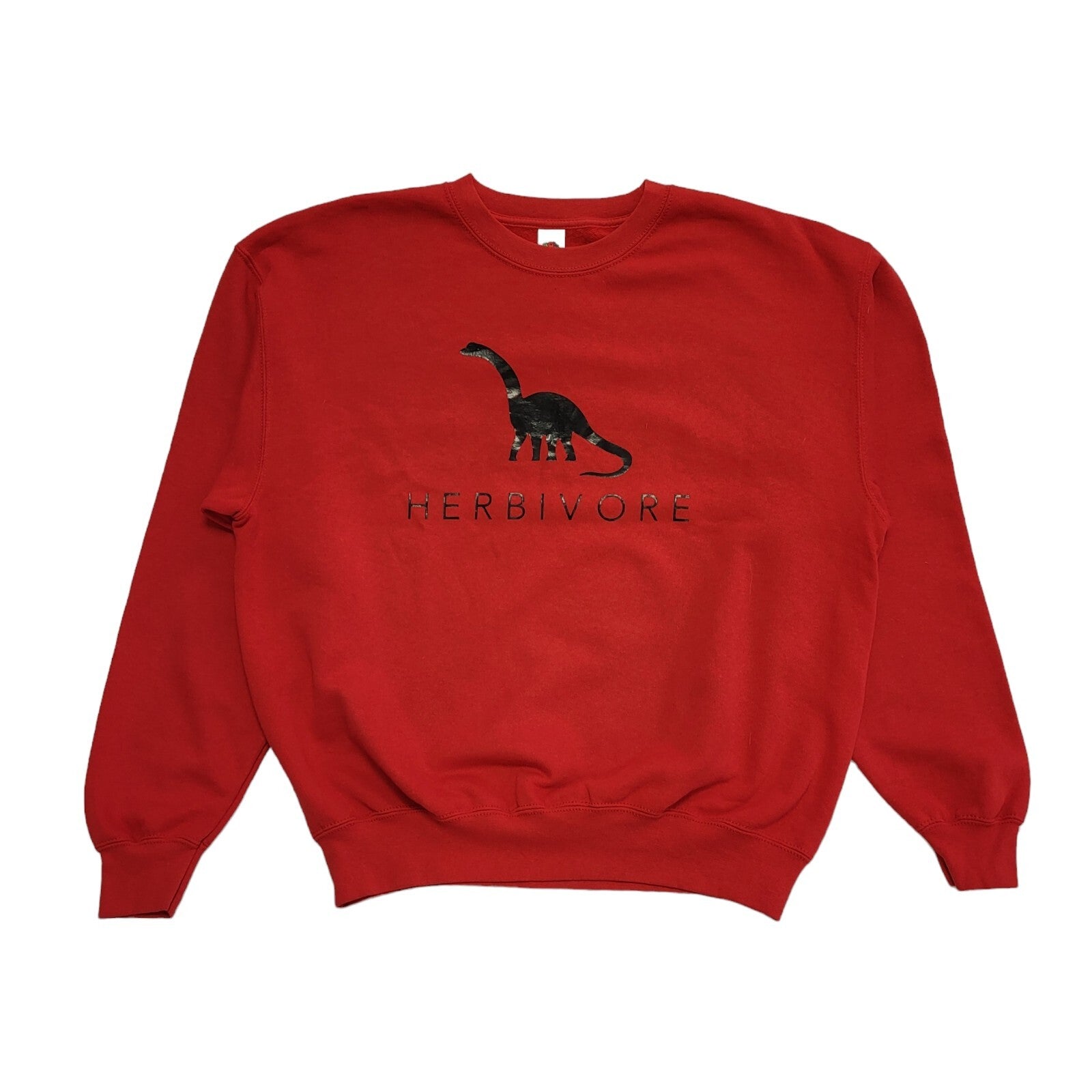 Fruit Of The Loom Vintage 90's Red Herbivore Sweatshirt Womens UK Size L