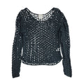 Next Vintage 90's Blue Round Neck Crotchet Jumper UK Women's Size M