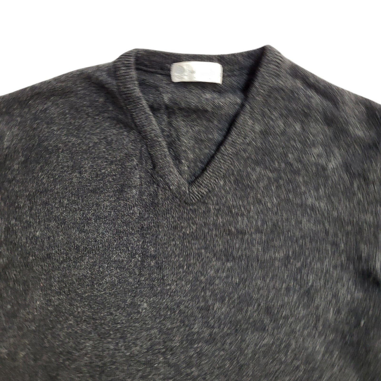 St Michael Vintage 90's Grey V-Neck Jumper UK Men's Size Large