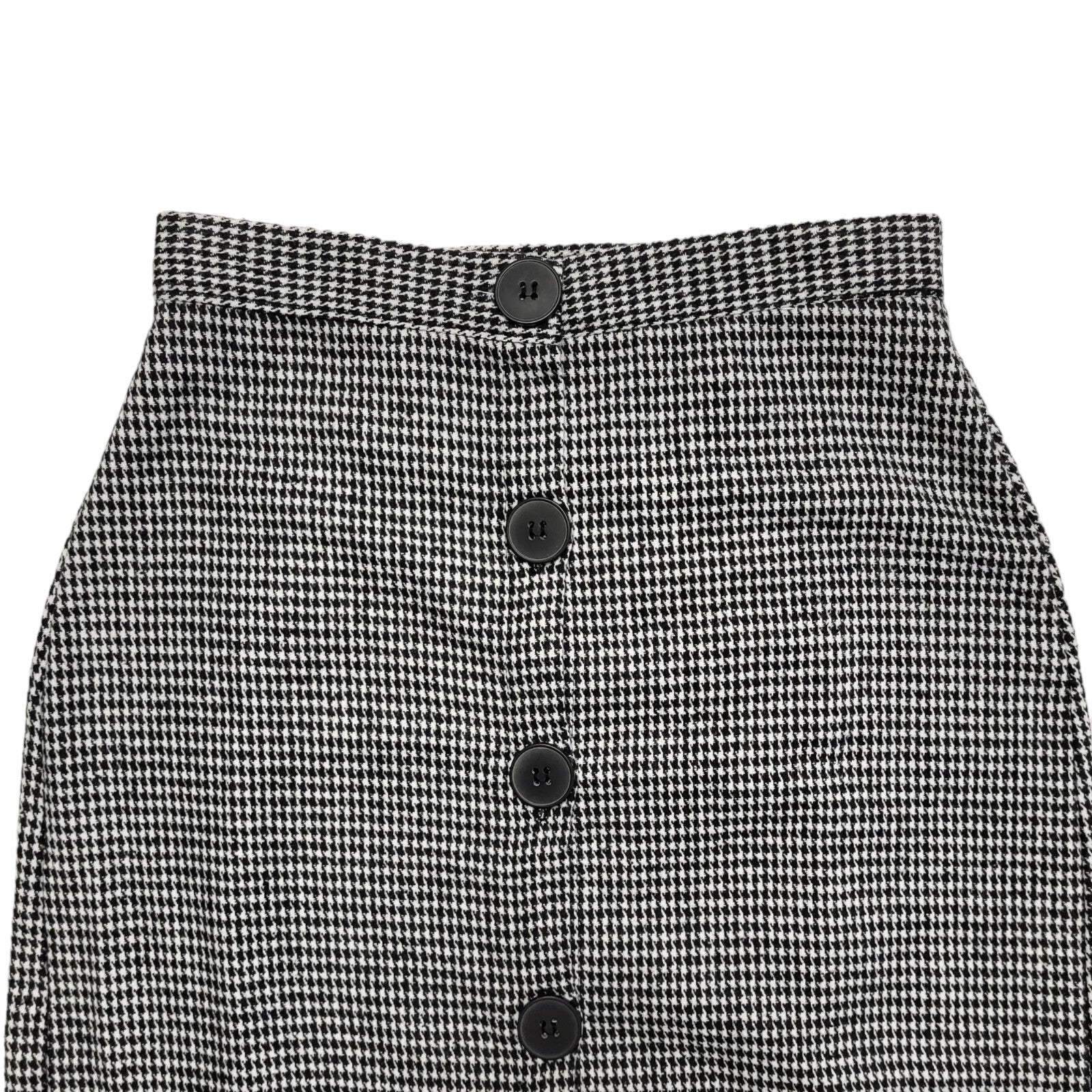 R&F Vintage 80's White & Black Button Front Straight Skirt Women's UK M W28