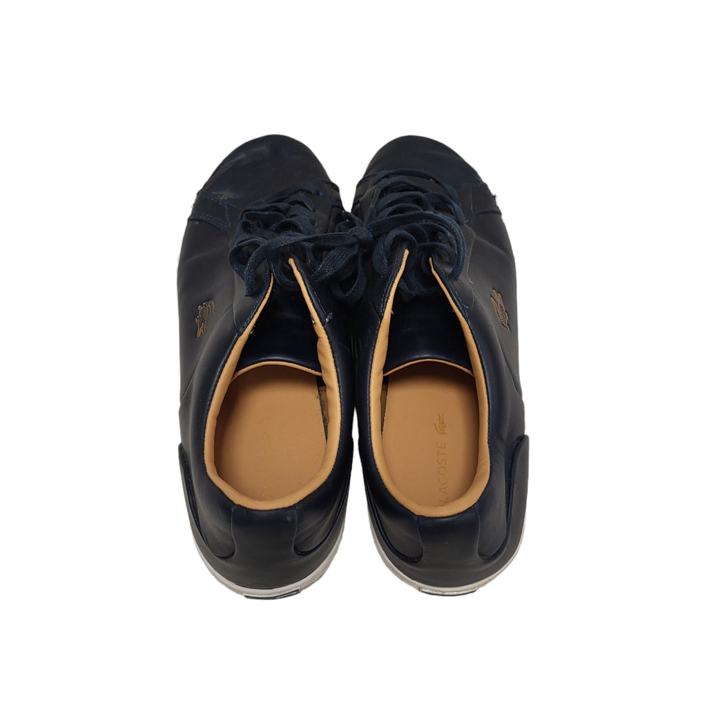 Lacoste Lerond Blue Low Top Casual Leather  Trainers Men's Trainers Uk 9