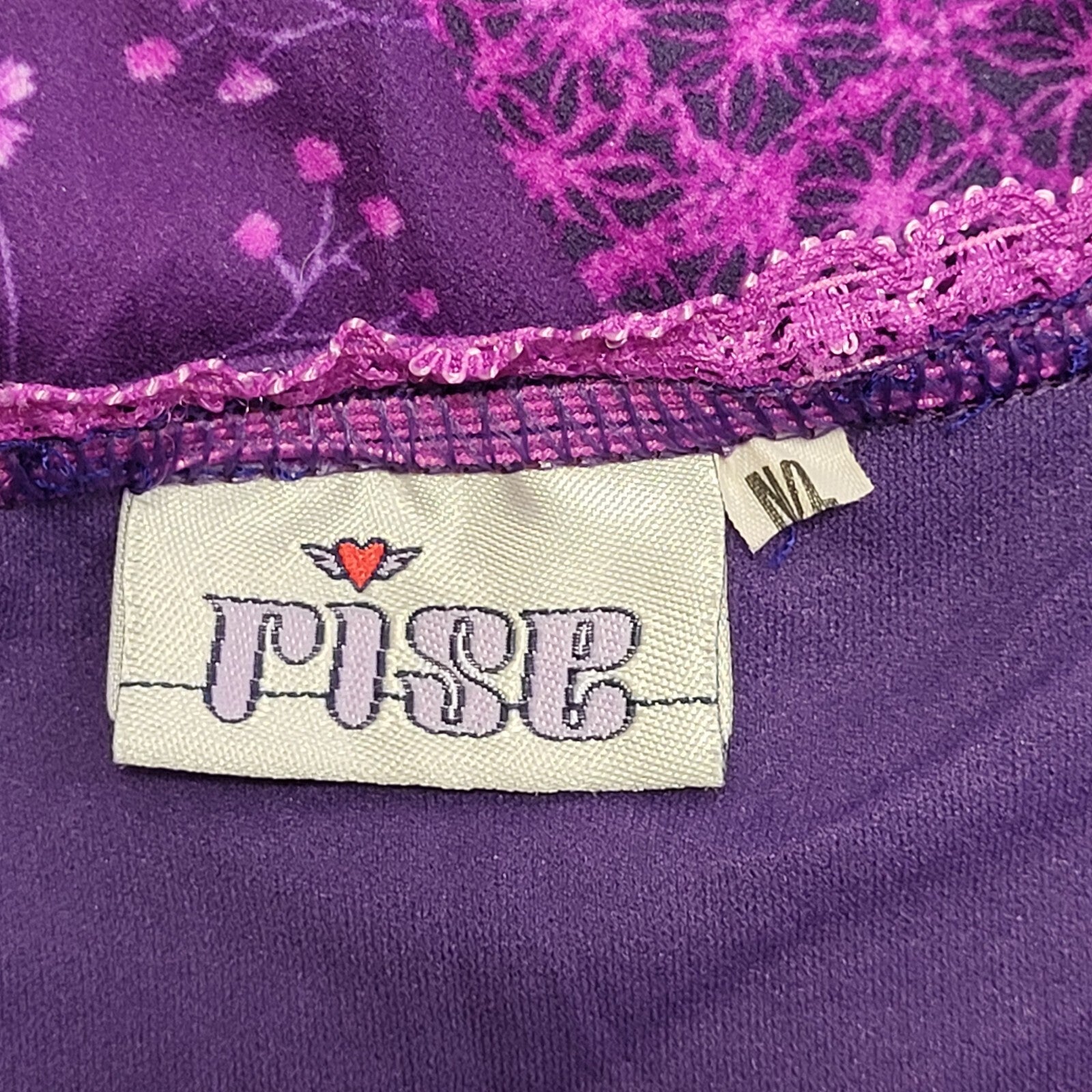 Rise 90's Vintage Purple Patchwork Print Midi Skirt Women's Size M W28-30