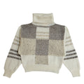 Additions Vintage 90's Cream & Grey Roll Neck Jumper UK Women's Size 10/12