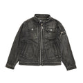 DKNY Grey Zipped Denim Jacket Uk Girl's Size Age 8 Years