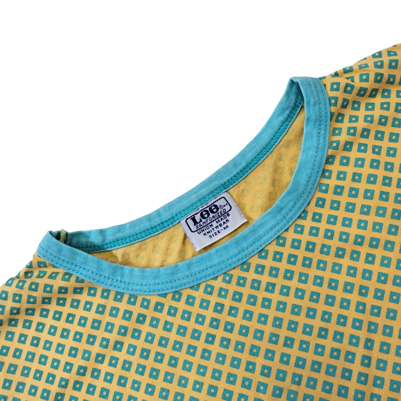 Lee Riders 90s Vintage Yellow & Blue Short Sleeve T-Shirt Women's Size Medium
