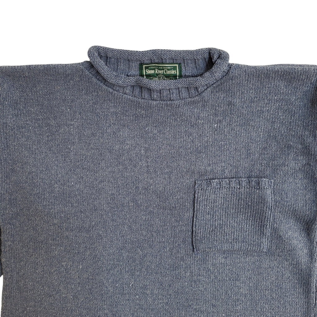 Stone River Classics 90's Blue Round Neck Jumper UK Women's Size M