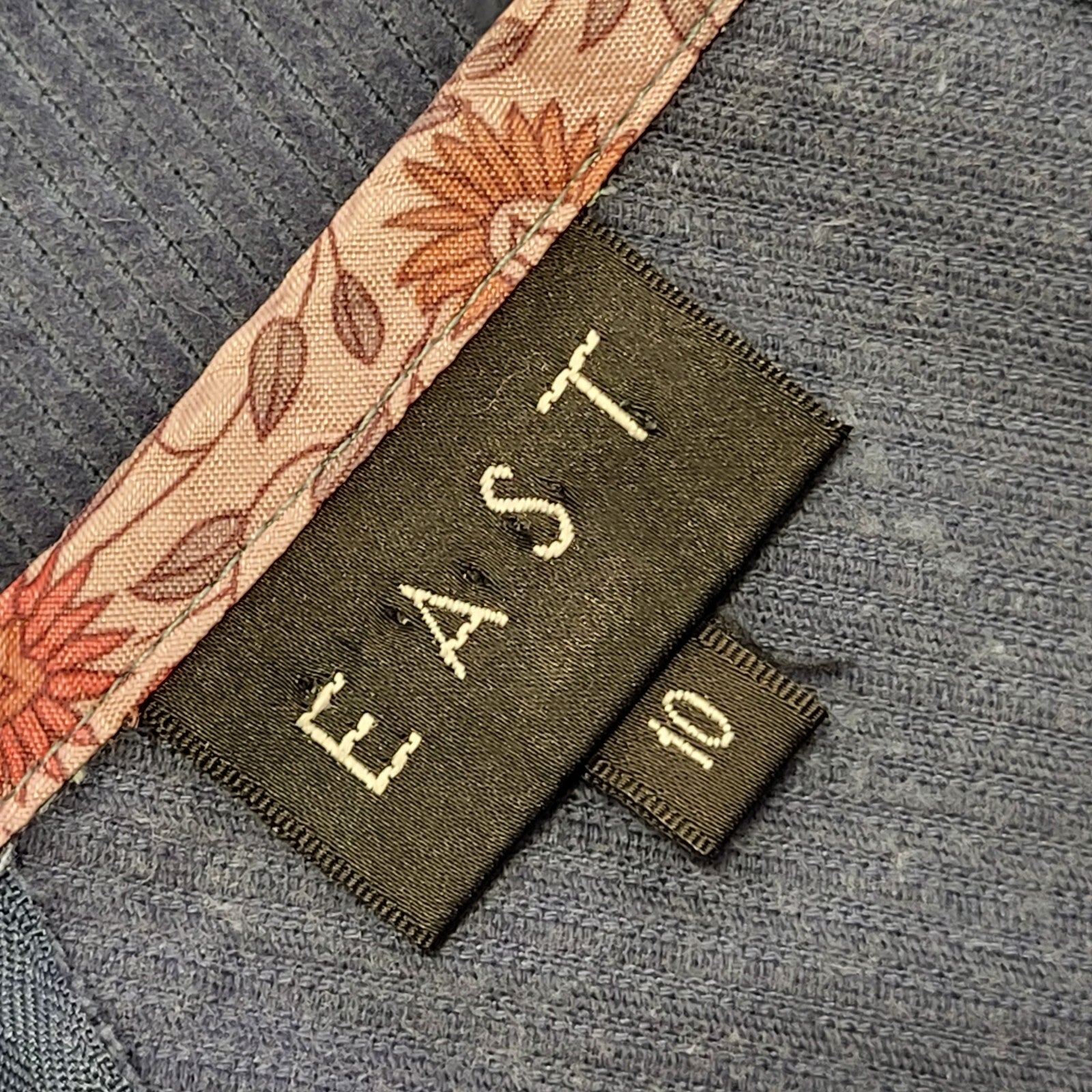 East Vintage 90's Blue Corduroy A-Line Midi Skirt Womens UK 10 W28