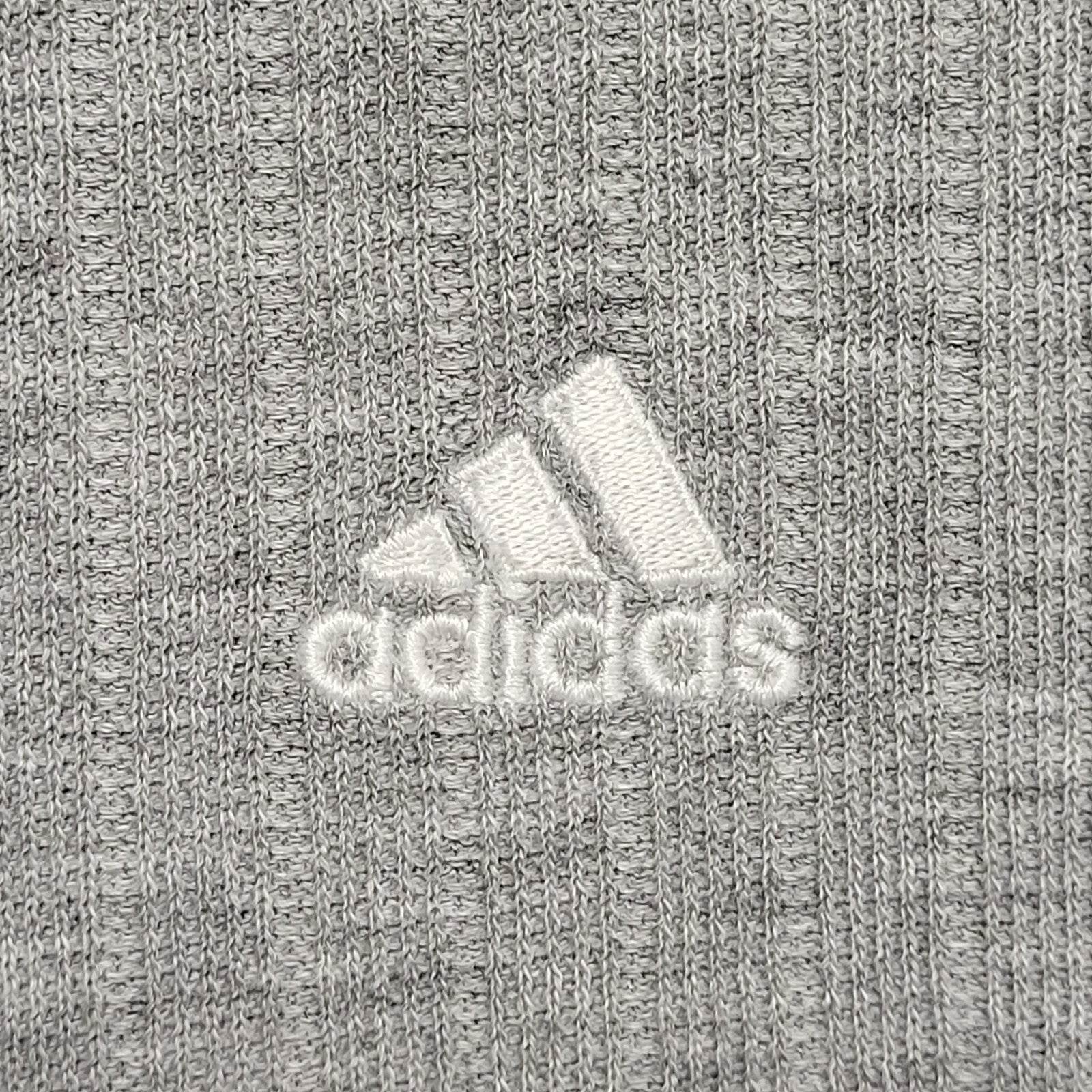 Adidas Grey Vintage 90's Vintage V-Neck Short Sleeve T-Shirt Mens Size XL