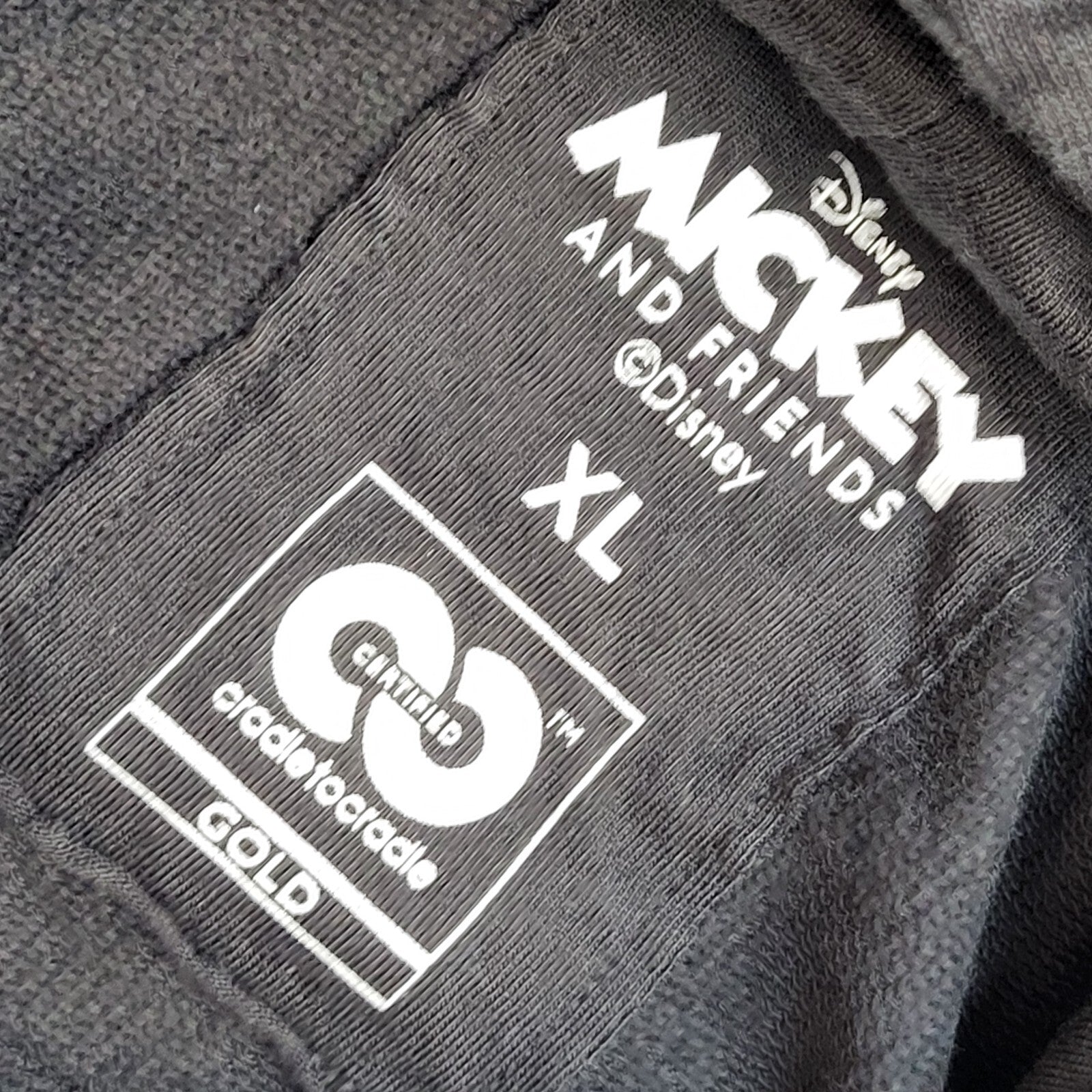 Mickey & Friends Black Pullover Over-sized Sweatshirt Hoodie UK Women's Size XL
