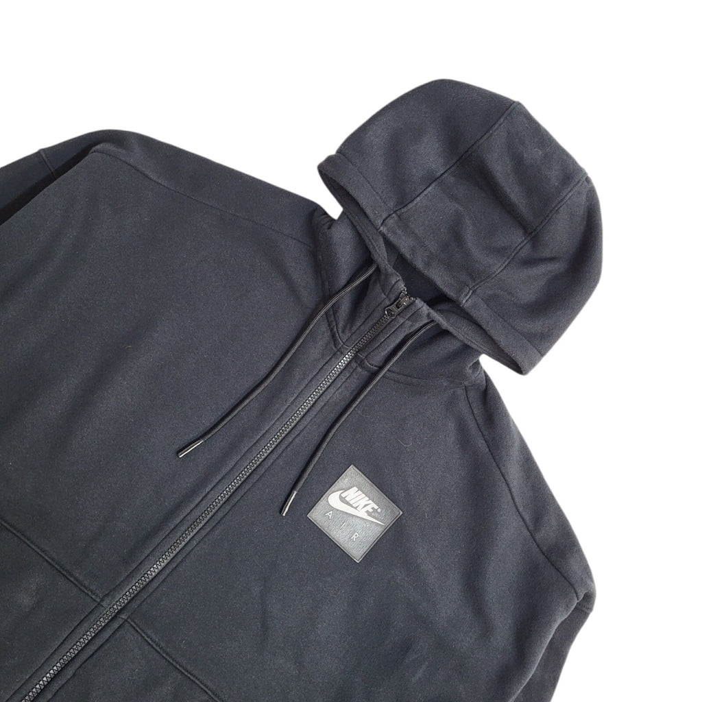 Nike Air Black Y2K Drawstring Full Zip Sports Hoodie UK Men's Size M