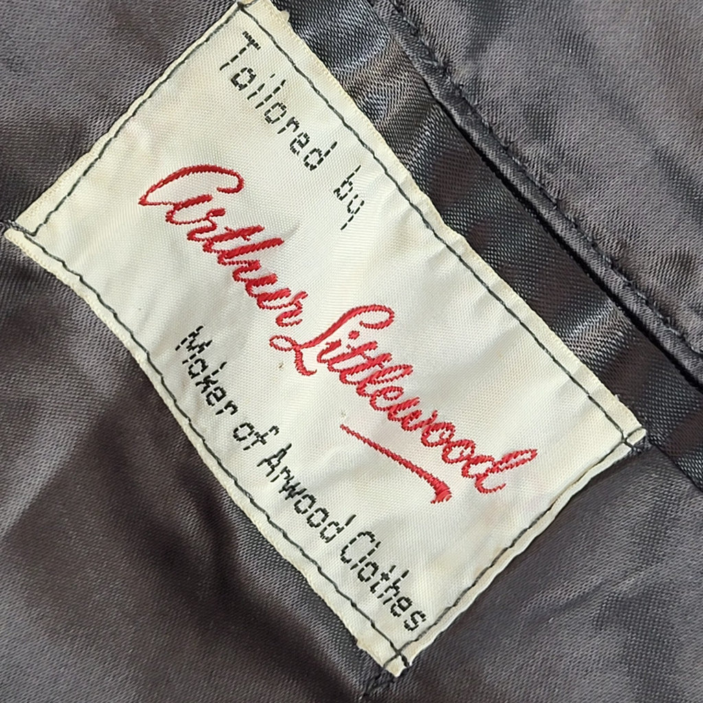 Withers Littlewood Grey 70s Button Vintage Overcoat Uk Men's Size Large