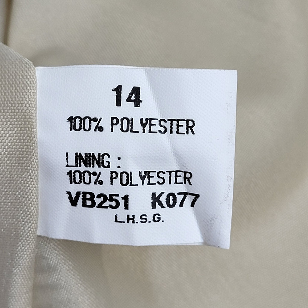 Katherine Hart Jacket Y2k Beige Short Sleeve UK Women's Size XL 14