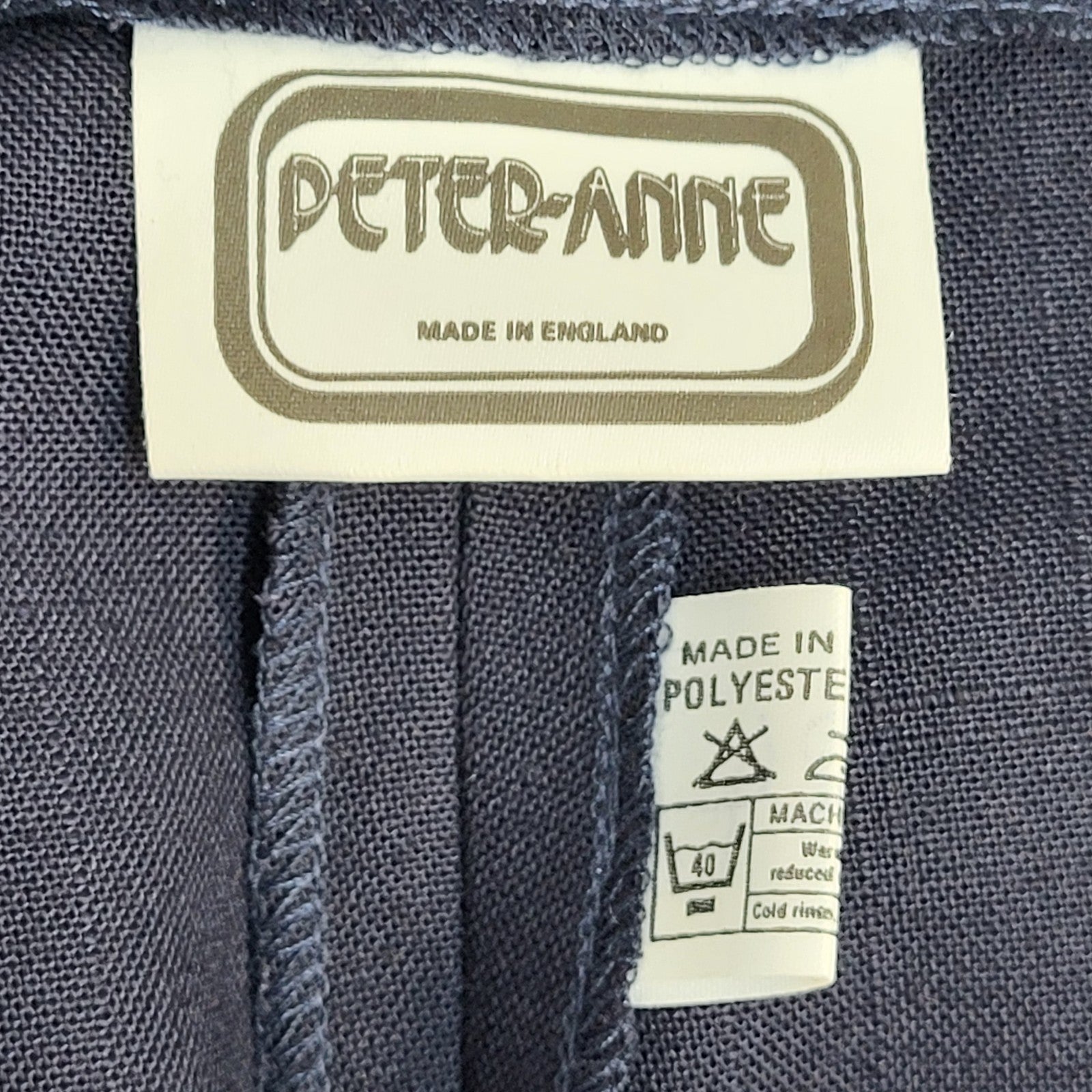 Peter Anne 70s Vintage Blue Tapered Trousers Uk Women's 20 W40 L30