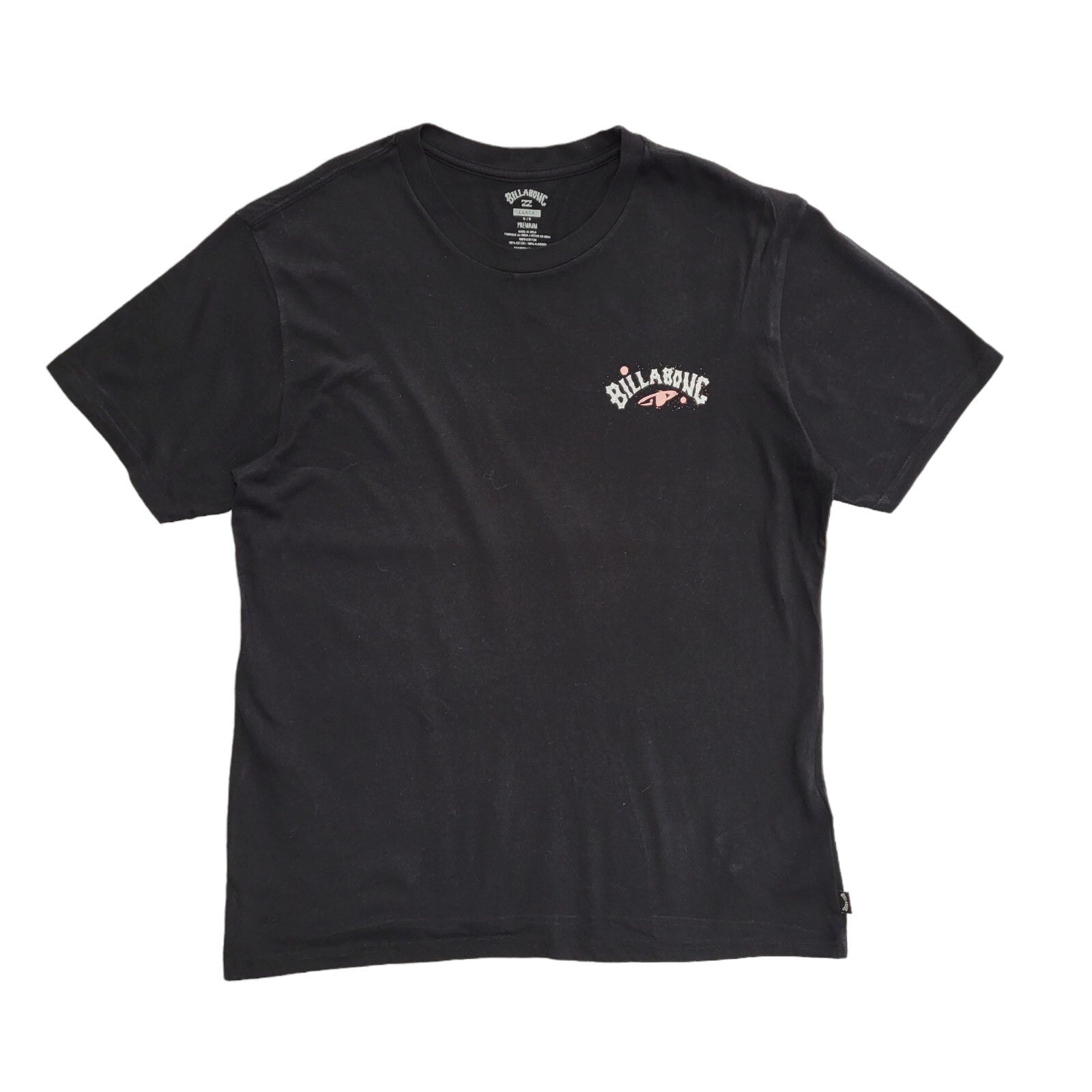 Billabong Vintage Y2K Black Crew Neck Short Sleeve T-Shirt Mens UK Size L