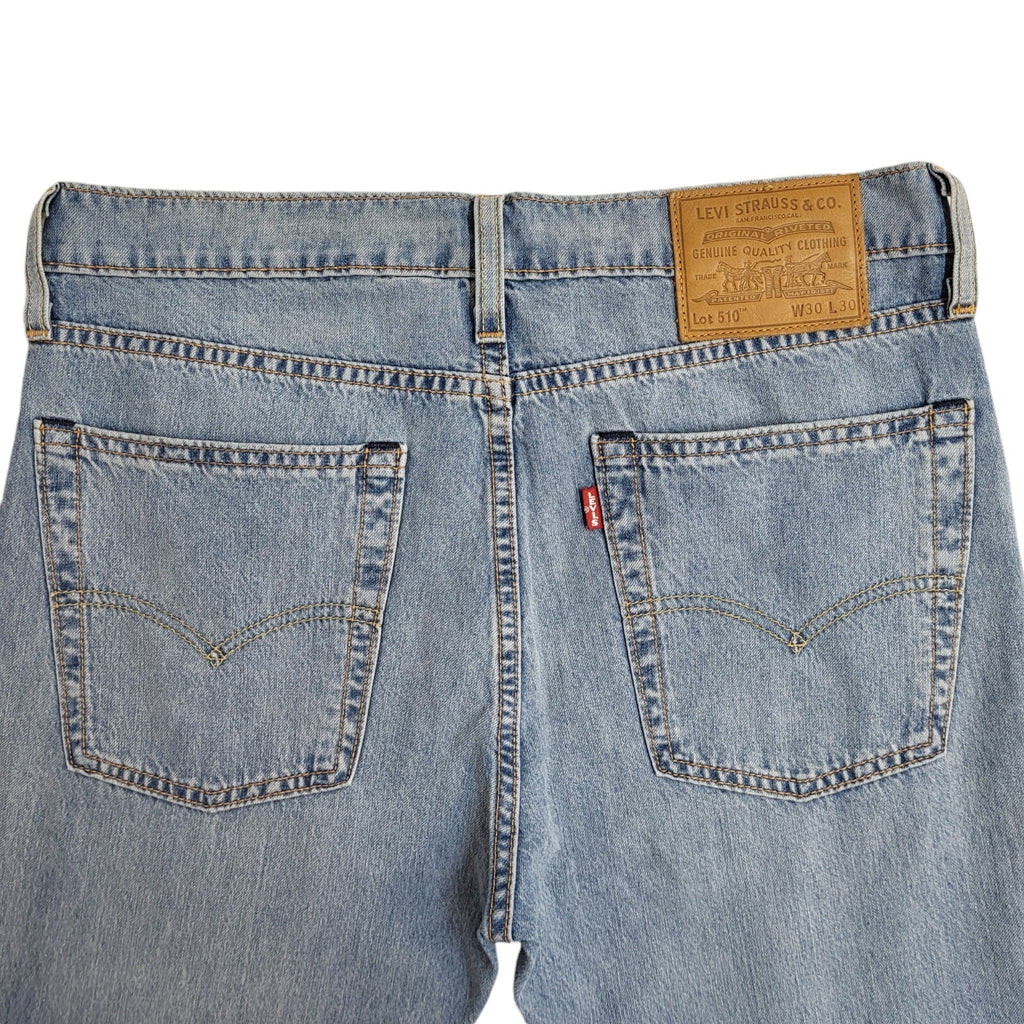 Levi's 510 Performance Light Blue Tapered Denim Jeans Women's UK 12 W30 L30