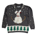 Rene Derhy Paris Grey 90s Xmas Jumper UK Women's Size S
