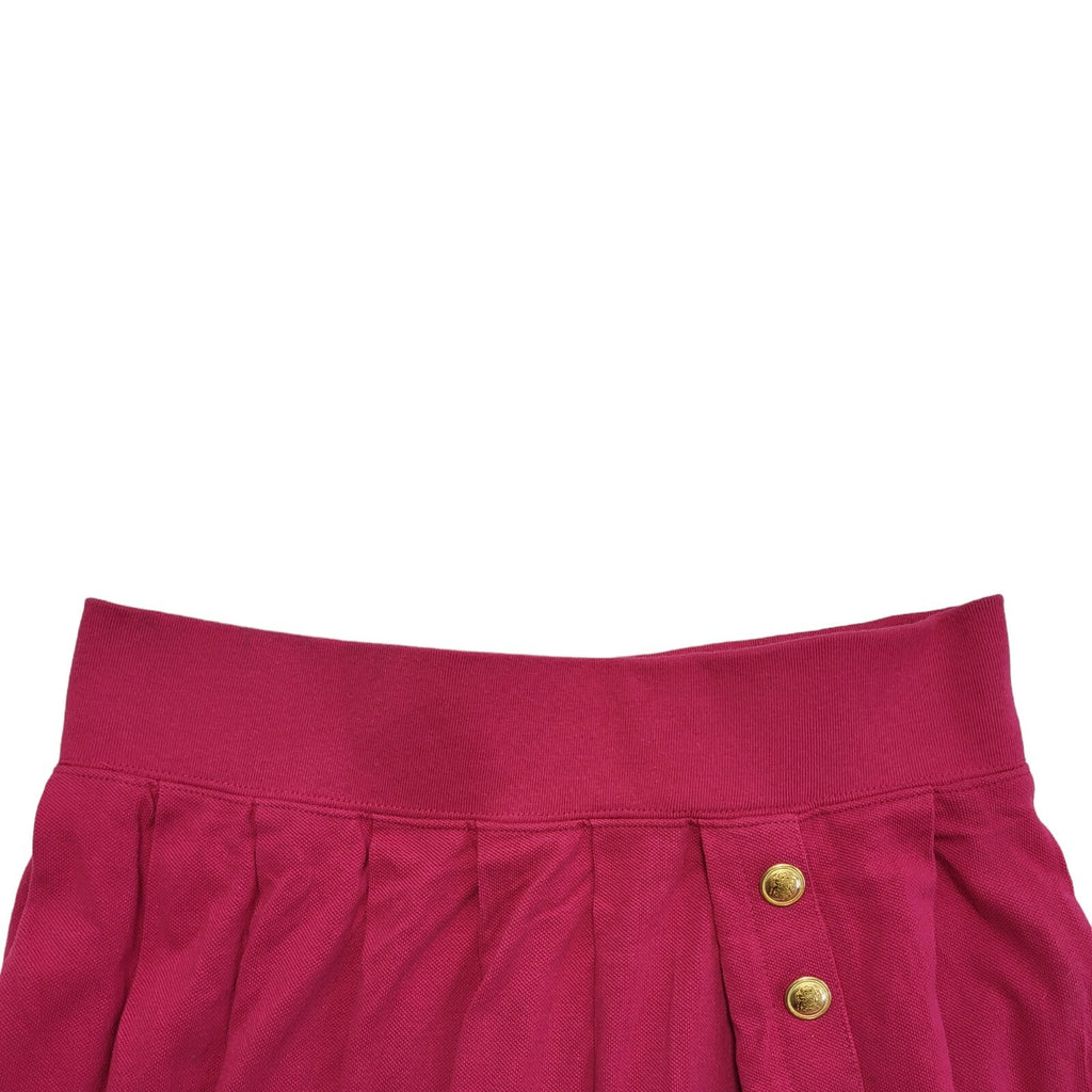 Polo Ralph Lauren Pink Pleated Mini Skirt Uk Women's Size XL W32