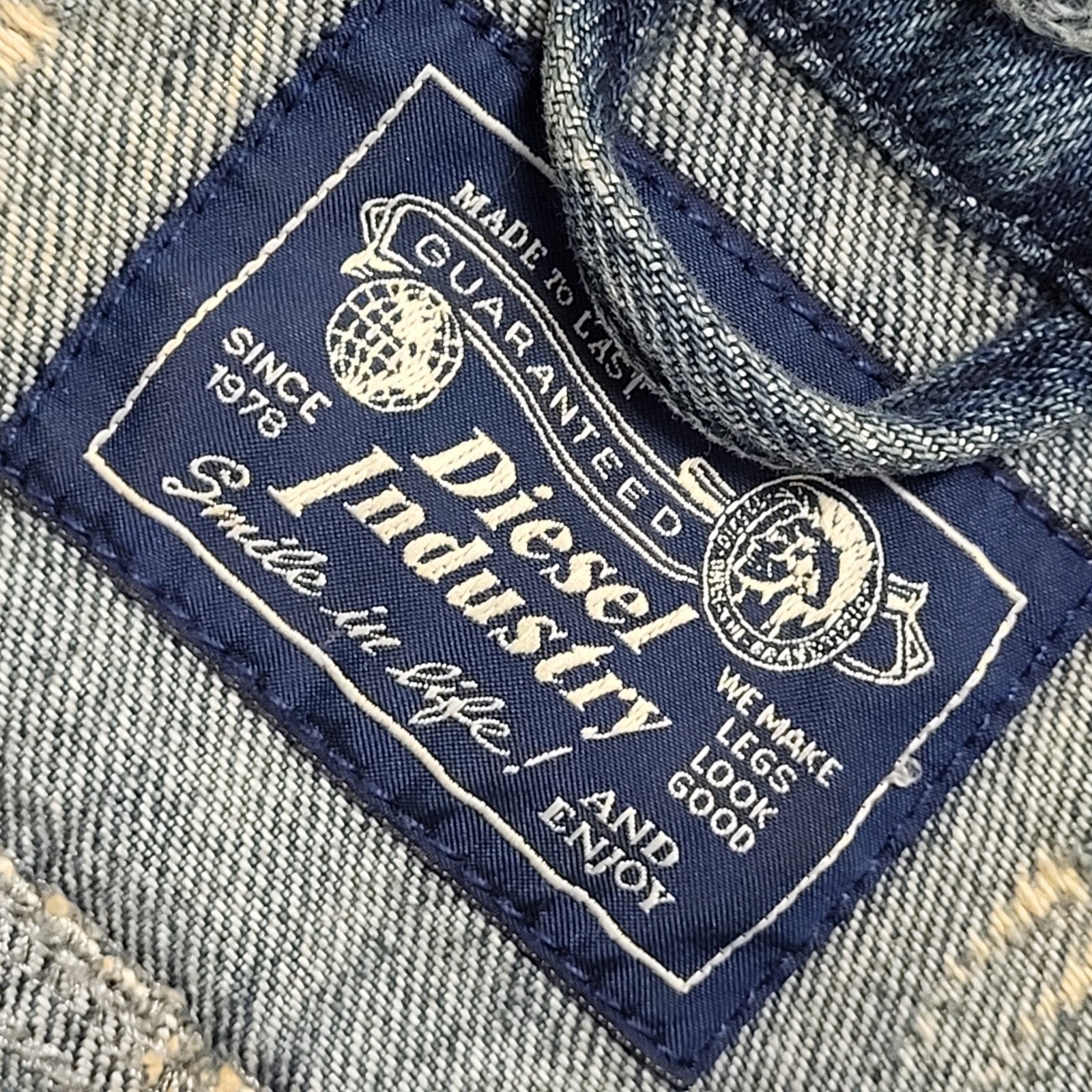 Diesel Blue 90s Vintage Button Denim Jacket Uk Women's Size Small