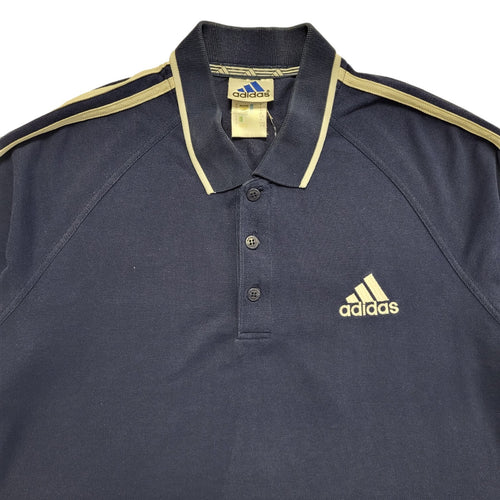 Adidas Vintage 90's Blue Short Sleeve Polo Shirt Mens Size M