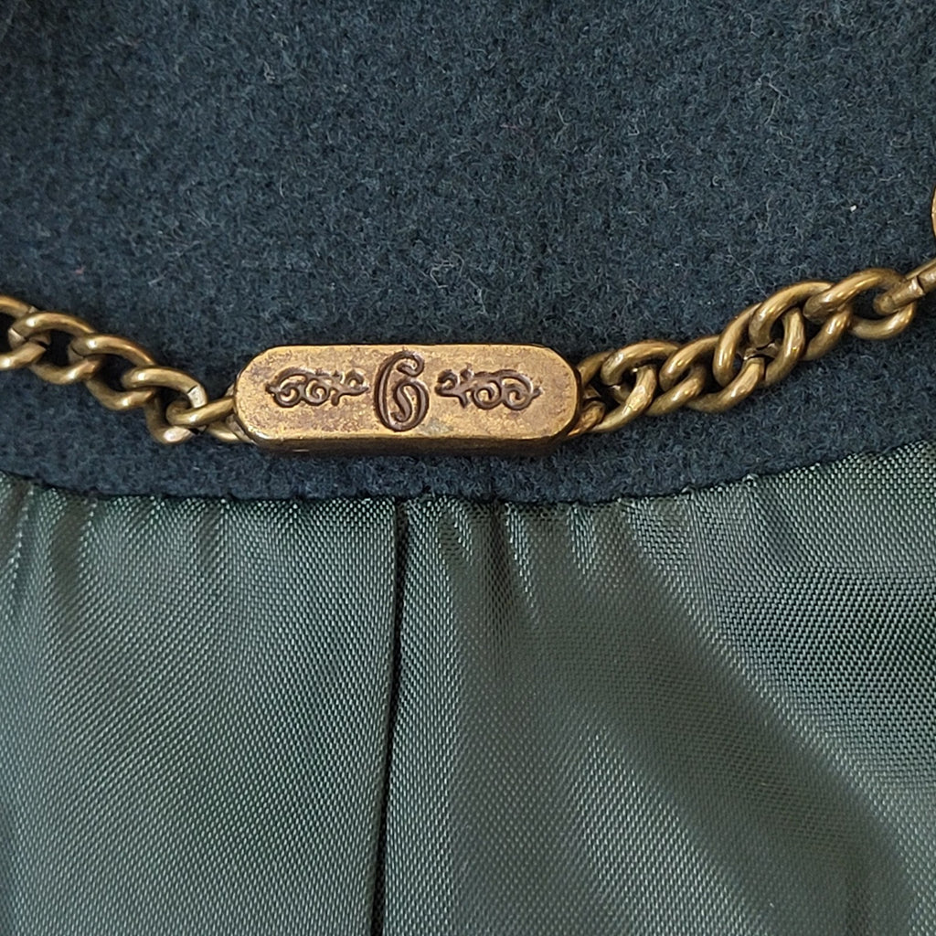 Your Sixth Sense C&A 90s Vintage Green Cashmere Longline Coat Women's Size 14