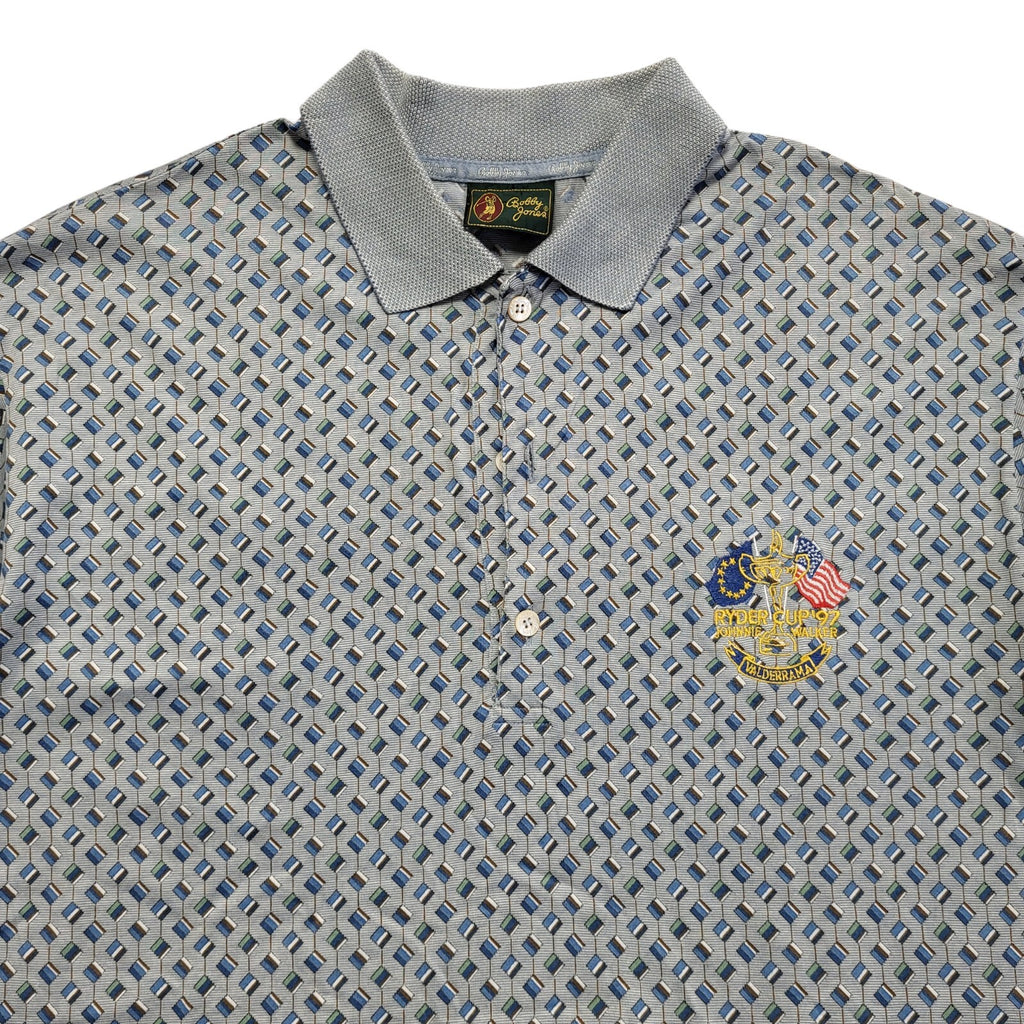 Ryder Cup 97 Bobby Jones Vintage 90's Blue  Polo Shirt Uk Men's Size M
