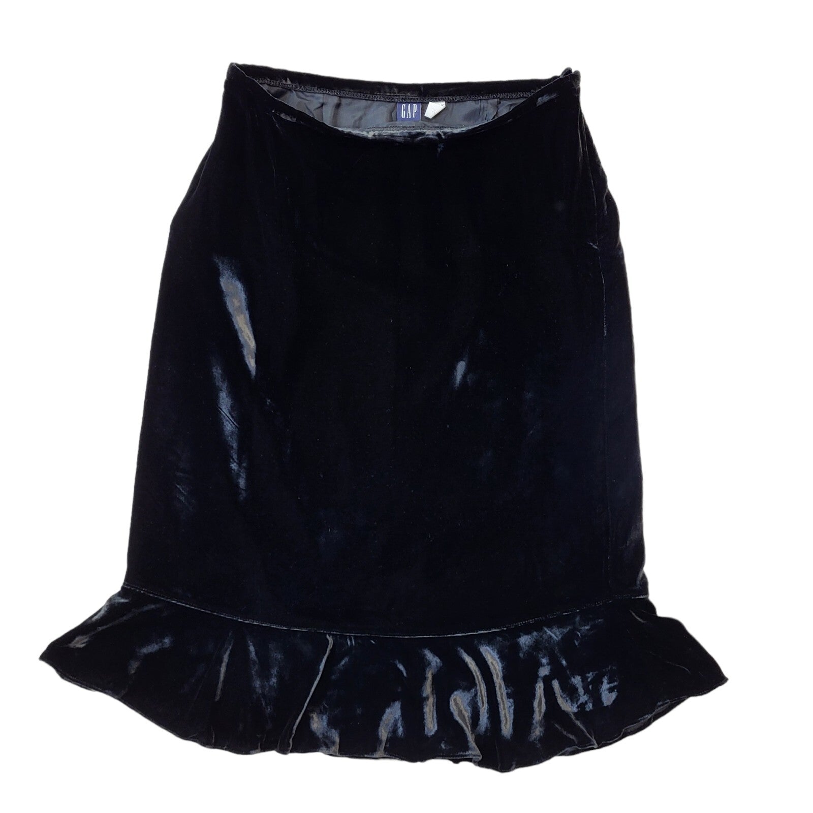 Gap 90s Vintage Black Velvet Skirt Women's Size 10 W28
