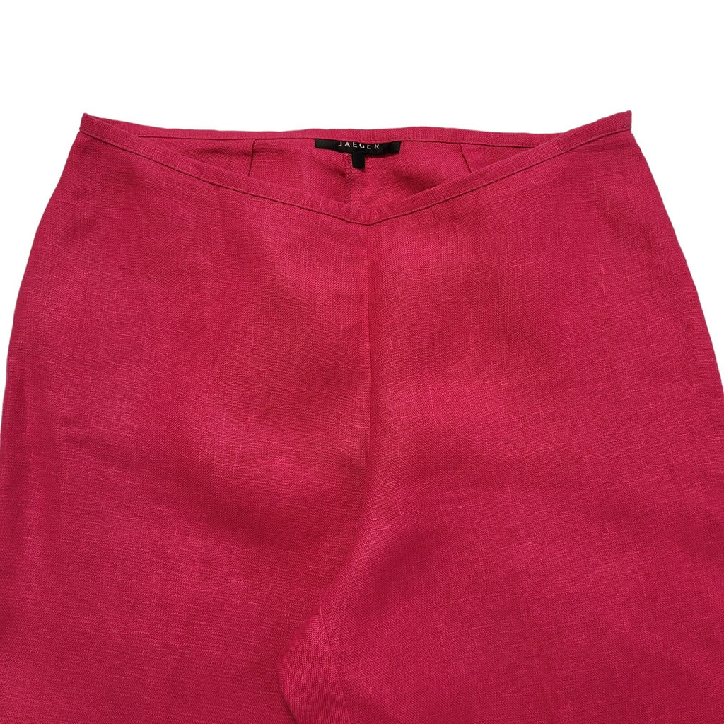 Jeager Vintage y2k Pink Straight Trousers Uk Women's Size 12 W30 L25