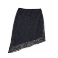 Lipsy Vintage Y2K Black Glitter Print Asymmetrical Skirt Women's Size M/L