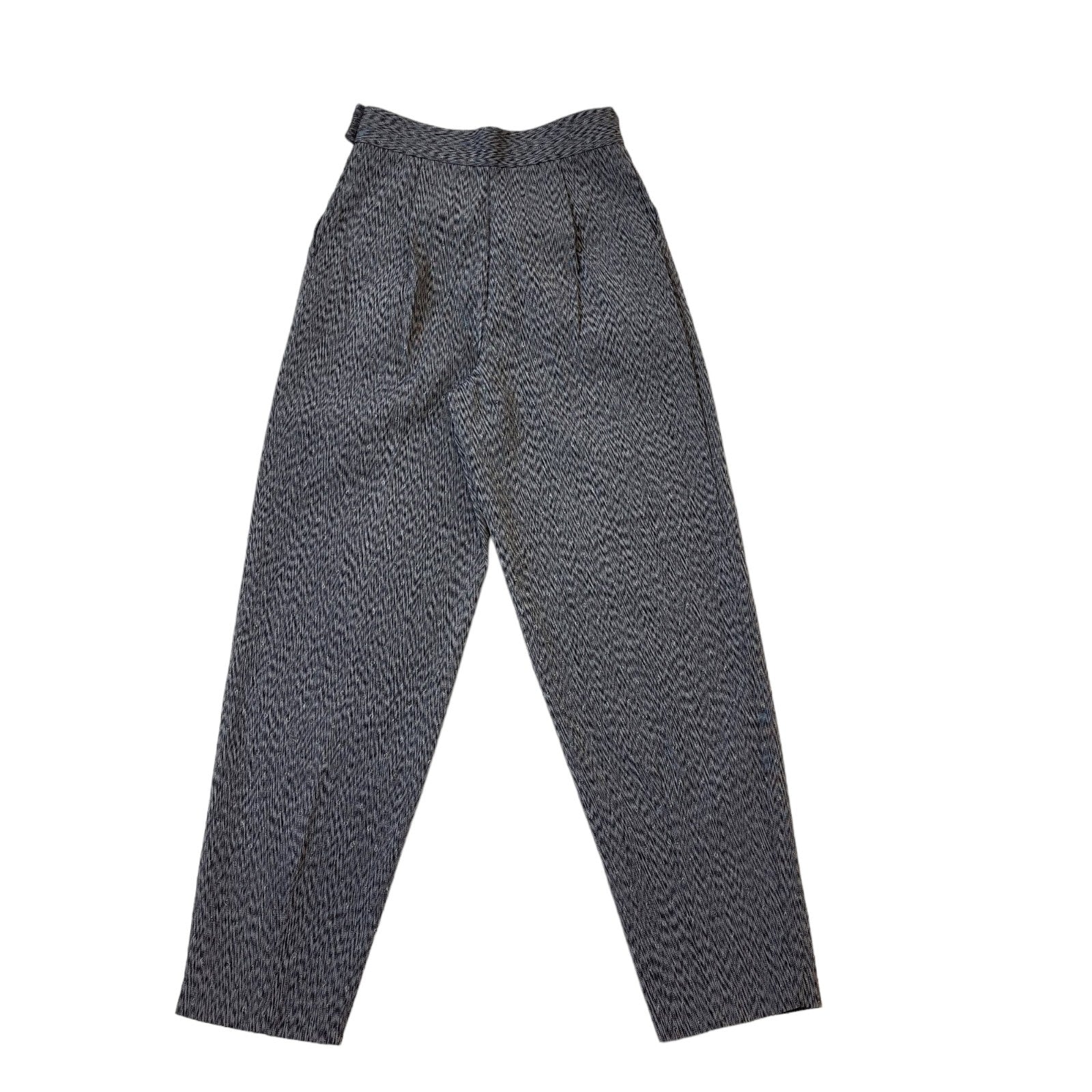 Happy Legs 90s Vintage Grey Pleated Tapered Trousers Women's Size XS W25 L27