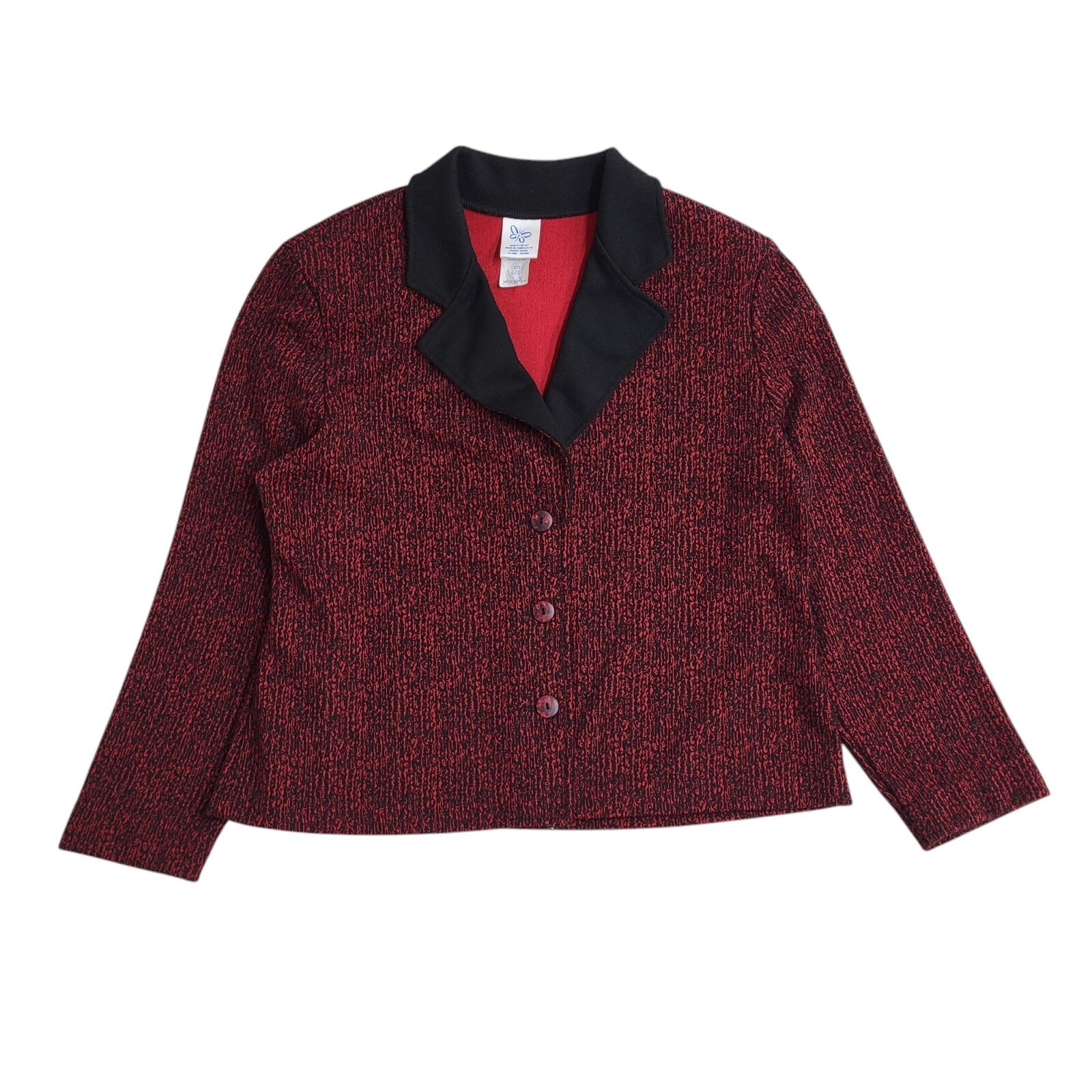 Weekenders 90's Red & Black Co-Ord Skirt & Jacket Women's Size L W30