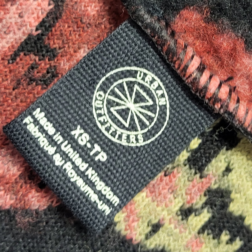 Urban Outfitters Y2K Vintage Black 1/4 Fleece Cropped Jacket Uk Women's Size XS