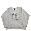 Warner Bros Bugs Bunny Print 90s Vintage Grey Sweatshirt Women's Size M